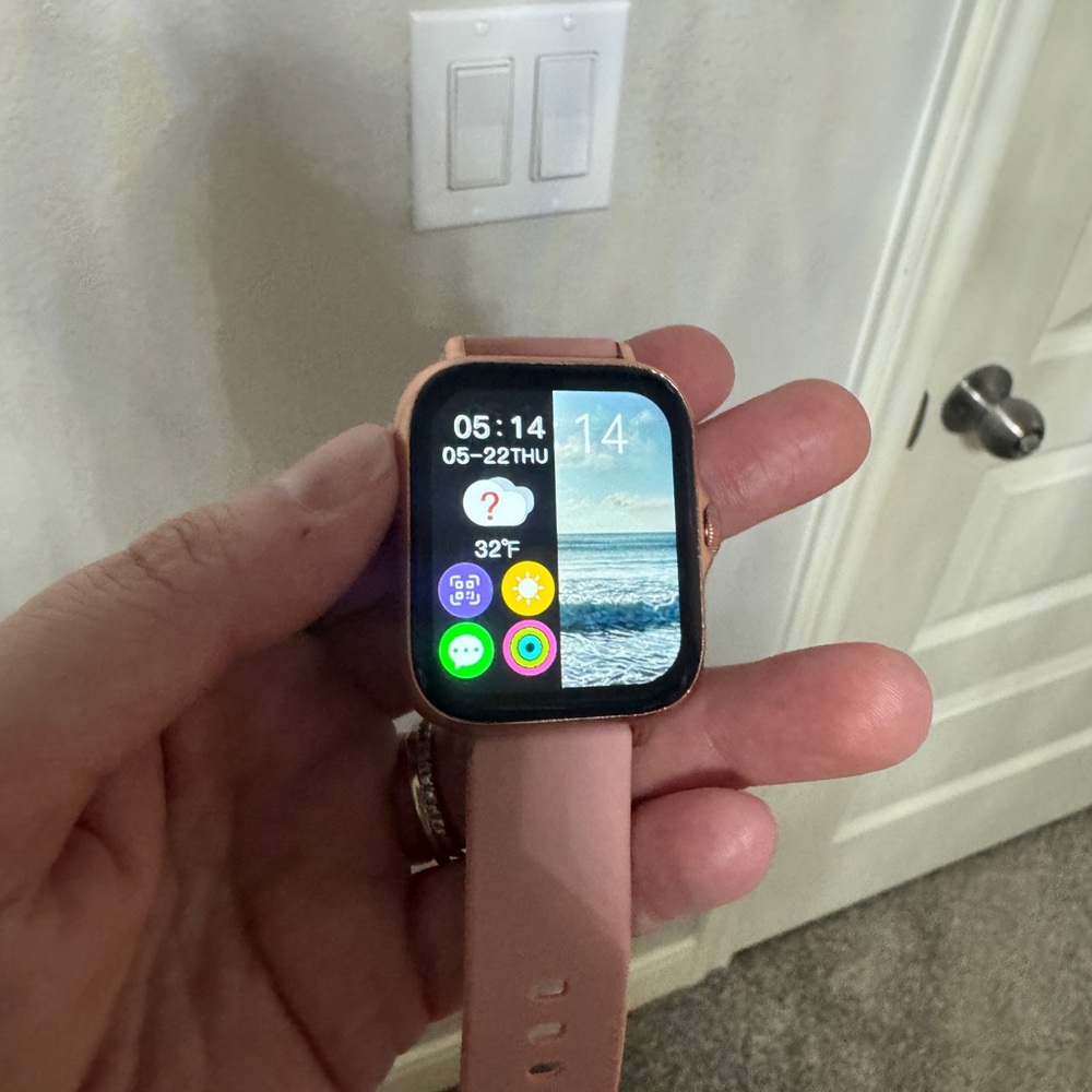 Smartwatch with Pink Strap
